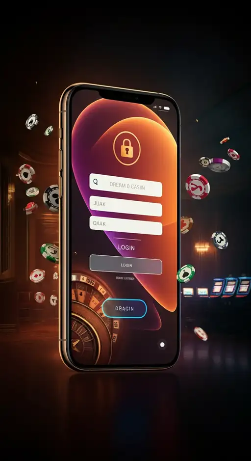 Interface de connexion sécurisée Casino Golden Panda avec champs email et mot de passe pour accéder au compte joueur et bouton de connexion.